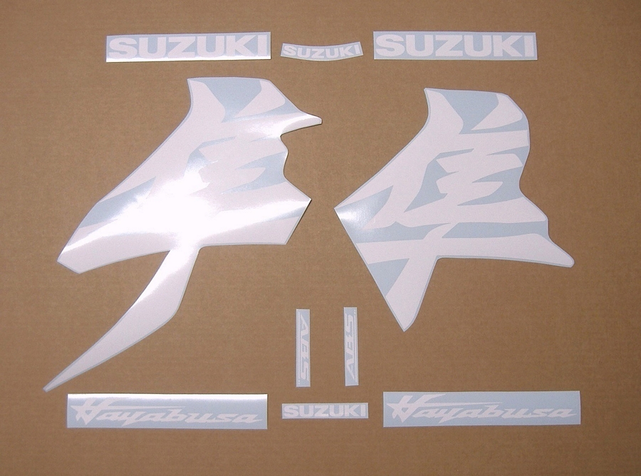 Suzuki hayabusa 2021 m1 custom white color stickers