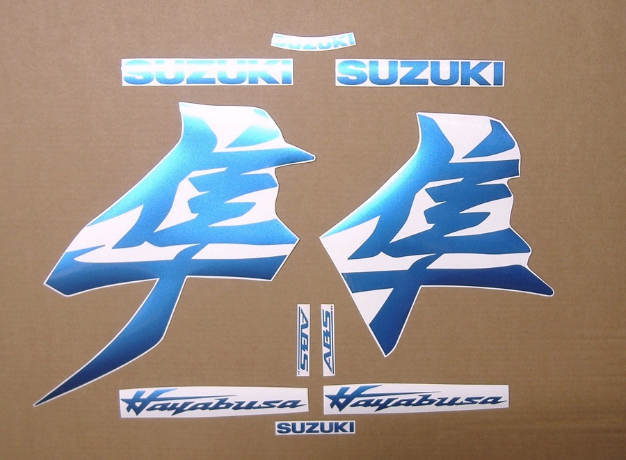 Metallic blue decals for Suzuki hayabusa 2021-onwards