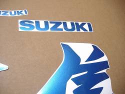 Metallic blue graphics for Suzuki hayabusa 2021-onwards