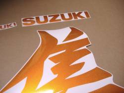 Metallic orange decals for Suzuki hayabusa 2021-onwards