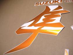 Metallic orange kanji emblems for Suzuki hayabusa 2021-onwards