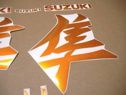 Metallic orange graphics for Suzuki hayabusa 2021-onwards