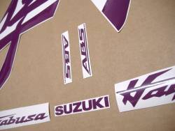 Suzuki hayabusa 2021 m1 purple kanji emblems set