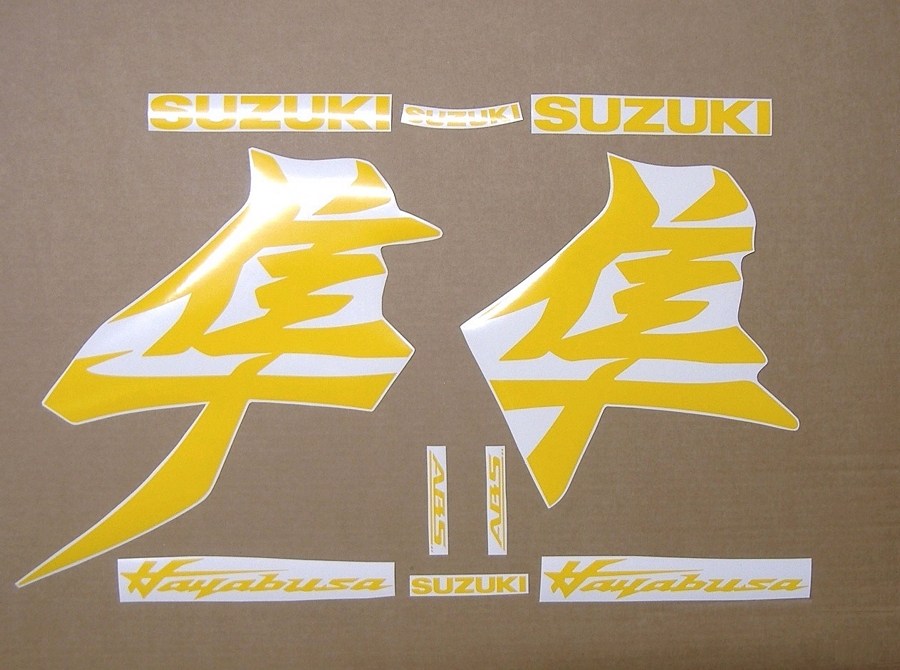 Suzuki hayabusa 2021 m1 yellow kanji decals kit
