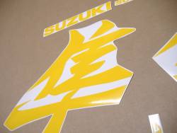 Suzuki hayabusa 2021 m1 yellow kanji emblems set