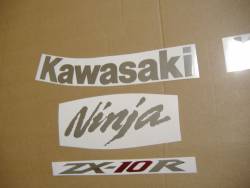 Kawasaki ZX-10R 2008 Ninja black decals kit