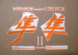 Suzuki hayabusa 2021 mk3 light reflective orange decals