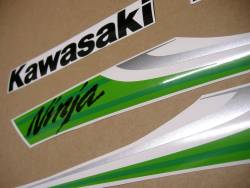 Kawasaki zx6r ninja 2010 green model decal set