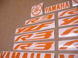 Orange stickers for yamaha yzf r3 300 