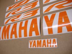 Orange logo decals for yamaha yzf r3 300