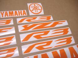 Orange emblems for yamaha yzf r3 300 