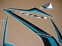 Teal custom graphics for Honda CBR 500R 2021