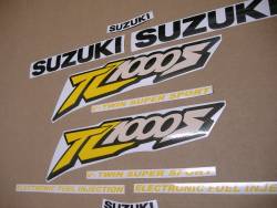 Decals (genuine pattern) for Suzuki TL 1000S '99 red
