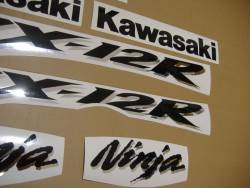 Kawasaki ZX-12R 2004 Ninja silver logo graphics