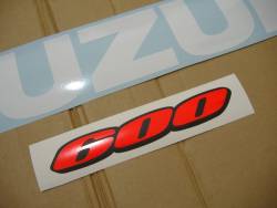 Suzuki GSXR 600 K9 white full decals kit