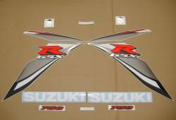 Suzuki GSXR 750 2009 white labels graphics