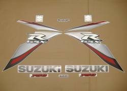 Suzuki gsx-r 750 K9 white silver stickers
