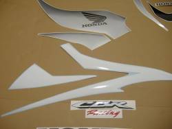 Honda 600RR 2007 white labels graphics