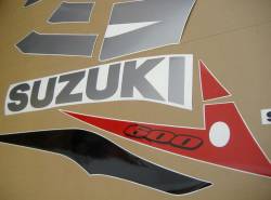Suzuki GSXR 600 K3 silver full decals kit