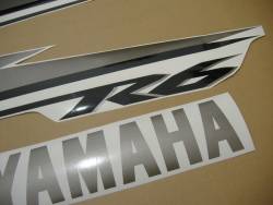 Yamaha YZF R6 2007 RJ11 black stickers kit