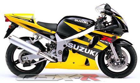 Suzuki GSX-R 600 2003 yellow decals kit 