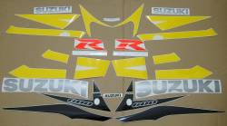 Suzuki GSXR 600 2003 yellow labels graphics