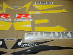 Suzuki GSX-R 600 2003 yellow adhesives set