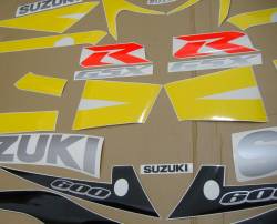 Suzuki 600 2003 yellow stickers kit