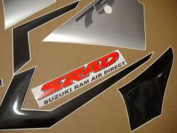 Suzuki GSXR 750 1997 silver labels graphics