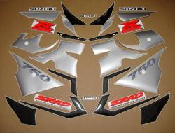 Suzuki GSXR 750 SRAD silver stickers