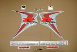 Suzuki GSXR 600 K6 red full decals kit