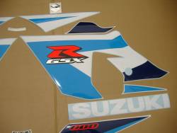 Suzuki GSX-R 600 2005 blue decals kit 