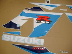 Suzuki GSXR 600 2005 blue labels graphics