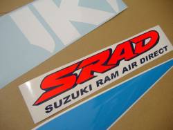 Suzuki 600 1998 SRAD blue stickers kit