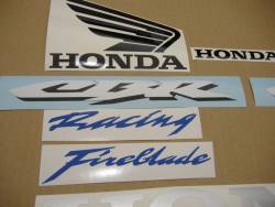 Honda CBR 1000RR 2007 Fireblade silver stickers