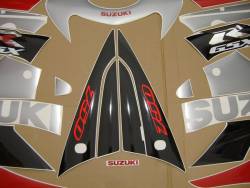 Suzuki gsxr 750 2001 2002 k1 red silver black complete decals set