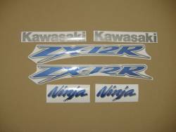 Kawasaki ZX-12R 2001 a2 silver stickers set
