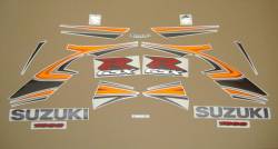 Suzuki GSXR 1000 2007 orange labels graphics