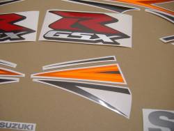 Suzuki GSXR 1000 K7 orange stickers