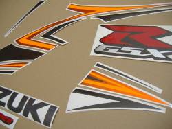 Suzuki GSXR 1000 K7 orange full decals kit