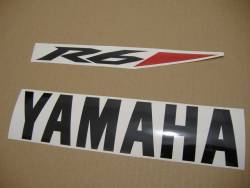 Yamaha R6 2010 RJ15 white labels graphics