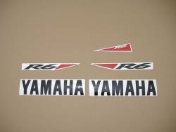 Yamaha YZF-R6 2010 RJ15 white stickers set