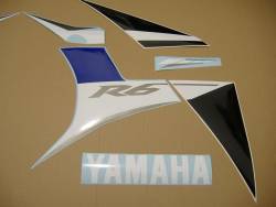 Yamaha YZF-R6 2008 13S blue logo graphics