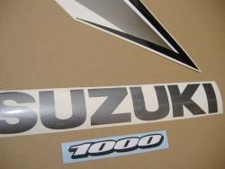 Suzuki GSX-R 1000 2008 white decals kit 