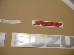 Suzuki GSX-R 750 K7 blue stickers set