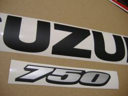 Suzuki GSX-R 750 2008 black decals kit 