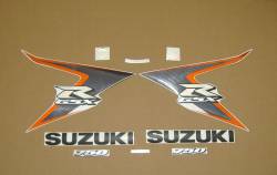 Suzuki GSX-R 750 2008 black stickers kit