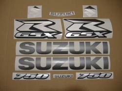 Suzuki GSXR 750 K8 black full decals kit