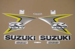 Suzuki GSX-R 600 2008 yellow stickers set