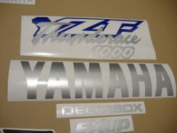 Yamaha YZF-1000R 1997 blue logo graphics